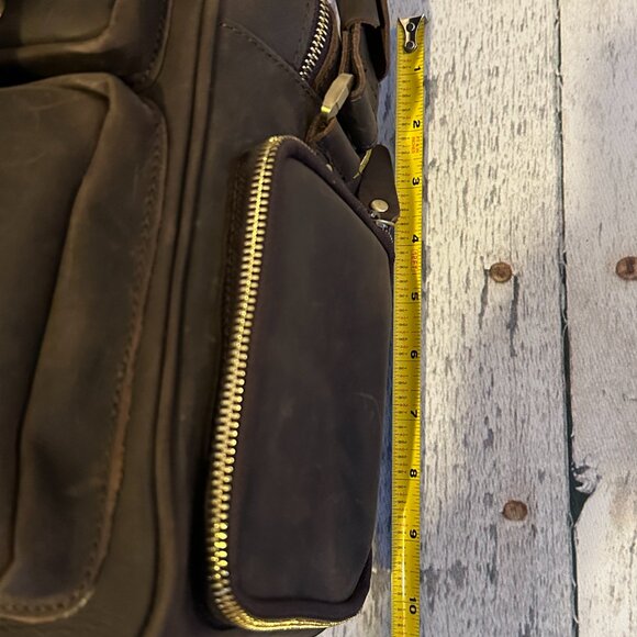 EUC -  House of Flynn Full size Dark Brown Leather Evermore Camera Bag - Picture 12 of 16